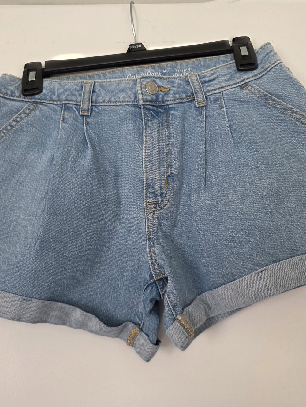 Cat & Jack Light Wash Rolled Hem Denim Shorts